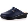 MEDICAL COMFORT Zoccoli Sabot Pantofole Scarpe di Pelle, Donna, Blu, EU 37