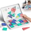 YOGOHEE Mattoncini magnetici da viaggio a partire dai 3 anni, 40 pezzi di mattoncini magnetici Montessori, giocattolo educativo con scatola di stagno portatile e piastra di gioco integrata, mattoncini