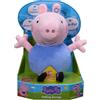 Peppa Pig - Peluche parlante George, peluche con parlato ed effetti sonori, peluche morbido per la scuola materna