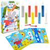 Sabbiarelli Sand-it For Fun - Kit Giulio Coniglio e Nuvola Olga 4+ | Kit di Sand Art 100% Made in Italy con Sabbia Colorata, Disegni Adesivi e Accessori | Lavoretti Creativi per Bambino 4-8 anni