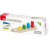 Igroteco® Giocattolo educativo a piramide abaco, giocattolo in legno per bambini, ispirato Montessori, 15 anelli colorati, pedagogico prezioso