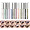 MKNZOME Ombretto Liquido, MKNZOME 12 Colori Ombretto Glitter Occhi Make Up Lunga Durata e Alto Pigmentato Ombretti Occhi per Feste di Matrimonio Compleanno Natale Trucco Quotidiano