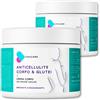 EM CARE Crema Anticellulite Forte 2x250ml (500ml) - Trattamento Drenante e Rassodante per Cosce, Glutei e Pancia - Con Caffeina, Guaranà e Ananas - Made in Italy