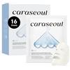 caraseoul Glowganic Pro Idratante Collagene Maschera Viso [16 Pezzi] | Niacinamide e Adenosina, per Pelle Disidratata, Effetto Lenitivo e Rinfrescante, Idrogel da Notte, Vegana, Skincare Coreana