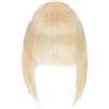 MY-LADY Frangia a Clip Capelli Veri 14g, Leggera Frangetta Finta Francese con Tempie, Biondo Posticci Frangia Frontale Extension per Correggere i Contorni del Viso, Clip in French Bangs (#613)