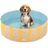 AQPET AqpetFriends Piscina in plastica per Cane Animali Domestici Pieghevole da Giardino Fantasia Sea, 120 x 30 cm