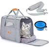 Morpilot Scatola di trasporto per gatti grandi e cuccioli fino a 7 kg, scatola per gatti, borsa per cani con cerniere di sicurezza, custodia pieghevole, scatola di trasporto per gatti e cani per