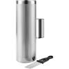 Flexzion Guiro in metallo con raschietto Shack 10,2 x 30,5 cm, cilindro rotondo in acciaio inox, strumento a percussione latina con manico, strumento musicale per jazz, concerti, spettacoli dal vivo