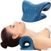 Cozyhealth Barella per il collo per alleviare il dolore al collo, dispositivo di trazione cervicale per rilassare collo e spalle, cuscino per alleviare il dolore dell'ATM (Blu Scuro)