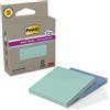 Post-It Foglietti riposizionabili Post-it® Super Sticky in carta riciclata 76x76 mm - menta e blu - conf. 2 pzblocch/70 ff - F08594