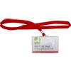 Q-Connect Portabadge rigido in PP Q-Connect 94x60 mm con cordoncino rosso - conf. 50 pz - KF03303 - F08689
