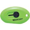 Westcott Cutter di sicurezza Westcott con mini lama a scatto in ceramica lunghezza 31 mm verde - E-16474 00 - F08650