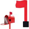 Gosknor Bandiera per Cassetta Postale, Rossa Bandiera per Cassetta Postale con Cuscinetti Adesivi Bifacciali Impermeabile Bandiera di Ricambio per Tutte le Cassette Postali