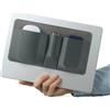 Afterplug 3-Pocket Storage Bag, Organizer adesivo per accessori per laptop, per HDD portatile, SSD, unità USB, mouse, cavi, grigio