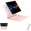 TECHGEAR Custodia per tastiera per Apple iPad Air 11 (M3 2025/M2 2024, Air 5a/4a generazione, supporto magnetico fluttuante, trackpad multi-touch di precisione, retroilluminazione a 7 colori, QWERTY
