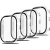 Simpeak 4 Pezzi 2 in 1 Cover Compatibile con Apple Watch Series 11/10 46mm, Custodia Caso con Vetro Temperato HD Pellicola Protettiva Anti-Graffio Full Protezione