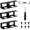 GZRXIOUS 3 pezzi supporto da tavolo per laptop, supporto da scrivania per laptop, supporto da scaffale per laptop, per tastiere da scrivania per laptop fino a 35 mm con viti e cacciavite (nero)