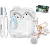 TNSNK Custodia per AirPods 4, Design Trasparente, Blanc