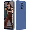 ISOI - Cover per Xiaomi Redmi Note 9, Custodia Morbida in Silicone Liquido, Protezione Completa Antiurto Ultra Sottile per il Corpo - Blu