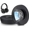 SOULWIT 80mm Cuscinetti Auricolari di Ricambio per House of Marley Positive Vibration 2 Wired/Wireless Cuffie, Cuscinetti Auricolari in Gel Refrigerante con Schiuma Antirumore - Nero