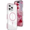 IMEIKONST Custodia Trasparente per iPhone 12 Pro Max (6,7), [Compatibile con MagSafe] Magnetica Sottile Anticaduta Anti-ingiallimento Protezione Militare Cover per iPhone 12 Pro Max. Rosa CHTM