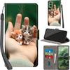 PHINIENLAND Cover per Motorola Moto G35 custodia portafoglio Gatto | 3 scomparti carte, 1 tasca banconote, Chiusura magnetica, Supporto, Pelle PU flip cover per Moto G35