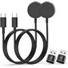 MoKo Caricatore di Tipo C Compatibile con Samsung Galaxy Watch 8/7/Ultra/6 | con Cavo da 1 m e Adattatore da USB-C a USB-A, Caricabatterie Magnetico, per Watch 8 Classic/6 Classic/5/5 Pro/4/3/Active2/FE