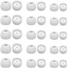 Hariendny 30 tappi di ricambio per auricolari in silicone, colore bianco, compatibili con la maggior parte delle cuffie in-ear (3 misure)