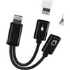 HOYULLI Adattatore Doppio Lightning Cuffie Audio Auricolari Cavetto Accessori AUX Caricatore Jack Cavo Per Apple iPad Per IPhone 14 13 XR Headphone SDoppiatore Ricarica Autoradio Adapter Cuffia Dongle ip-2L