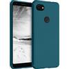kwmobile Custodia Compatibile con Google Pixel 3a XL Cover - Back Case per Smartphone in Silicone TPU - Protezione Gommata - petrolio matt