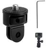 LOLANIUT Adattatore per Treppiede con 2 Chiavi, Supporto per Action Cam con Adattatore da 1/4 di Pollice, Accessorio per Action Cam a 360° con Pad in Gomma Antiscivolo, Compatibile con GoPro e Altre Action Cam