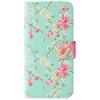 32nd Floreale Series - Custodia a Portafoglio in Pelle PU per Apple iPhone XR, Case Realizzato in Pelle Sintetica con Diversi Comparti e Chiusura Magnetica - Primavera Blu