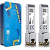 H!Fiber.com per Ubiquiti UniFi UF-RJ45-1G, 1000BASE-T SFP Transceiver, SFP to RJ45, 1.25G copper SFP to Ethernet module, compatibile con Cisco GLC-T/SFP-GE-T, Mikrotik, Meraki, Netgear, D-Link, 2pack