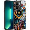 YUXING Cover per Realme 14 5G / Realme 14T 5G - Abstact Art Geometry Pattern Antigraffio Vetro Back Cover, Custodia Antiurto Antiscivolo Sottile (Abstact Art,01)