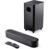 Majority Bowfell Axis Atmos Soundbar TV | 200W Casse per tv con Subwoofer Senza Fili | 2.1 Dolby Atmos Home Theater Altoparlanti | Sound bar PC Bluetooth 5.3 | Home Cinema Soundbar HDMI eARC