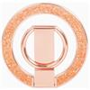 Plehood Supporto magnetico ad anello per telefono, ultra sottile, con passante per le dita, per iPhone serie 16/15/14/13/12 (oro rosa diamantato)