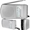 Retoo Radio portatile FM AM SW Radio da cucina - radio compatta per cucina con antenna telescopica, altoparlante da 2,5 pollici, jack per cuffie, mini radio funzionamento a batteria, ideale per casa
