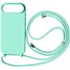 Ququcheng Cover Compatible con iPhone 17 Air(6.5),Cellulare Girocollo Custodia con Cordino TPU corda Silicone Case Bumper per iPhone 17 Air(6.5) Custodia-Verde