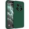 HAFFAN Custodia in Silicone TPU Compatibile con Xiaomi MI 14 Ultra (6.73 inches), Cover Case Protettiva per Cellulare - Verde scuro