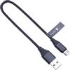 Keple Cavo micro USB Carica rapida Caricabatterie intrecciato in nylon compatibile con Sony SRS-X2 / SRS-X3 / SRS-X11 / SRS-X33 / SRSX33, MC500 Mini, BOLSE NFC, Denon Envaya Mini, UE BOOM 2 0.25m