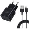 AOKUTDA Caricatore USB con 1,5m Cavo USB Tipo C per Samsung Galaxy A16 A15 A14 A13 A20e A25 A34 A36 A51 A54 A55 A56 S8 S9 S10 S20 S21 FE Plus S22 S23,Ricarica Rapida Caricatore Cellulare e altri Smartphone