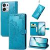 Fertuo Cover per OPPO A6 Pro 5G, Custodia Portafoglio a Libro in Pelle Flip Case con Porta Carte, Chiusura Magnetica e Stand [Disegni di Mandala] Interno Silicone Sottile Antiurto, Blu