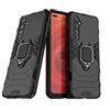 MaiJin Compatibile con OPPO Realme X50 Pro 5G Cover, Custodia Armor Anello Cavalletto (Funziona con il Supporto Magnetico per Auto) Case Paraurti (Nero)