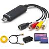 LAIVIYA Convertitore da VHS a Digitale,Convertitore USB per Acquisizione Video e Audio Compatibile con Windows11/10/8 e Macos, Digitalizza File Audio da VCR, DVD,VHS Hi8 in Formato MP4/AVI per l'archiviazione