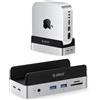 ORICO MiniDock Mac mini M4 1TB Archiviazione & Docking station, Supporto verticale e Hub USB-C con 2× USB-A 10Gbps, SD/TF 3.0, Audio 3,5mm per Mac mini M4/M4 Pro - VSE