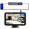PARKVISION Telecamera di Retromarcia Wireless con Monitor 5 e Pannello Solare - Kit Senza Fili, Batteria Integrata 5000mAh, per Camper, Roulotte, Furgoni, Auto