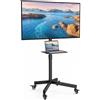 FORGING MOUNT Supporto TV da Pavimento per 26-60 Pollici TV, Altezza Regolabile Carrello Porta TV con Ruote Fino a 45kg, Porta TV da Terra Mobile con Scaffale per Laptop, Max VESA 400x400mm