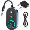 Vecbmn Trasmettitore e Ricevitore Bluetooth 5.3, 2 in 1 Trasmettitore e ricevitore Bluetooth, Adattatore Bluetooth Wireless per Auto/Aereo, Adatto per TV, Aereo, Auto e Impianto Stereo