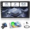 Hikity 2+64G Android 15 Autoradio per Opel Astra H/Zafira B/Corsa C D 2006-2010 Radio Carplay Android Auto, 9 Pollici Touch Screen Radio con Telecamera Bluetooth Navi WiFi DSP EQ Mirror Link