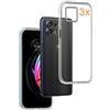 REY Cover in Gel TPU Trasparente per Motorola Edge 20 Lite - Edge 20 Fusion, Ultra Sottile 0,33 mm, Morbido Flessibile, Custodia Silicone